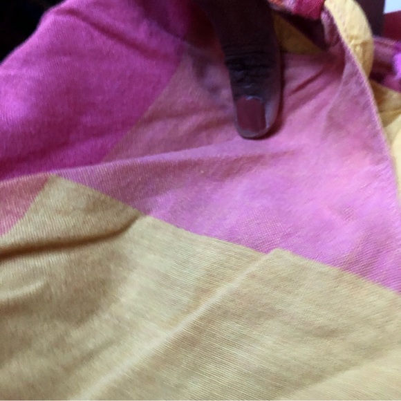 Vintage Large Plaid Checkered Full Skirt Linen Blend Dress - Picture 5 of 7